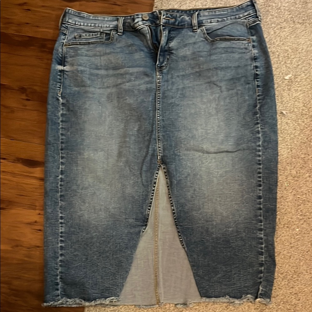 Torrid Blue Denim Midi Skirt